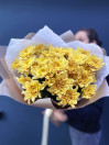 Букет из 5 карамельных хризантем
