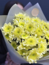 Букет из 7 желтых кустовых хризантем