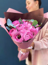 Букет из 15 розовых лютиков