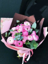 Букет из 15 розовых лютиков