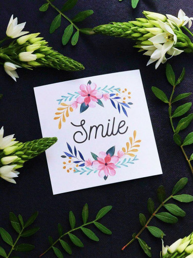 Карточка цветная Smile